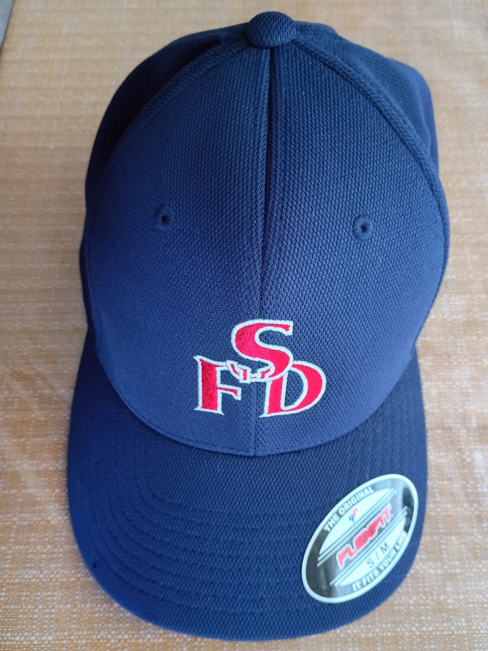 Navy Flexfit Cap with Red SFD Embroidered Logo